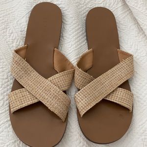 J Crew Gold Sandals